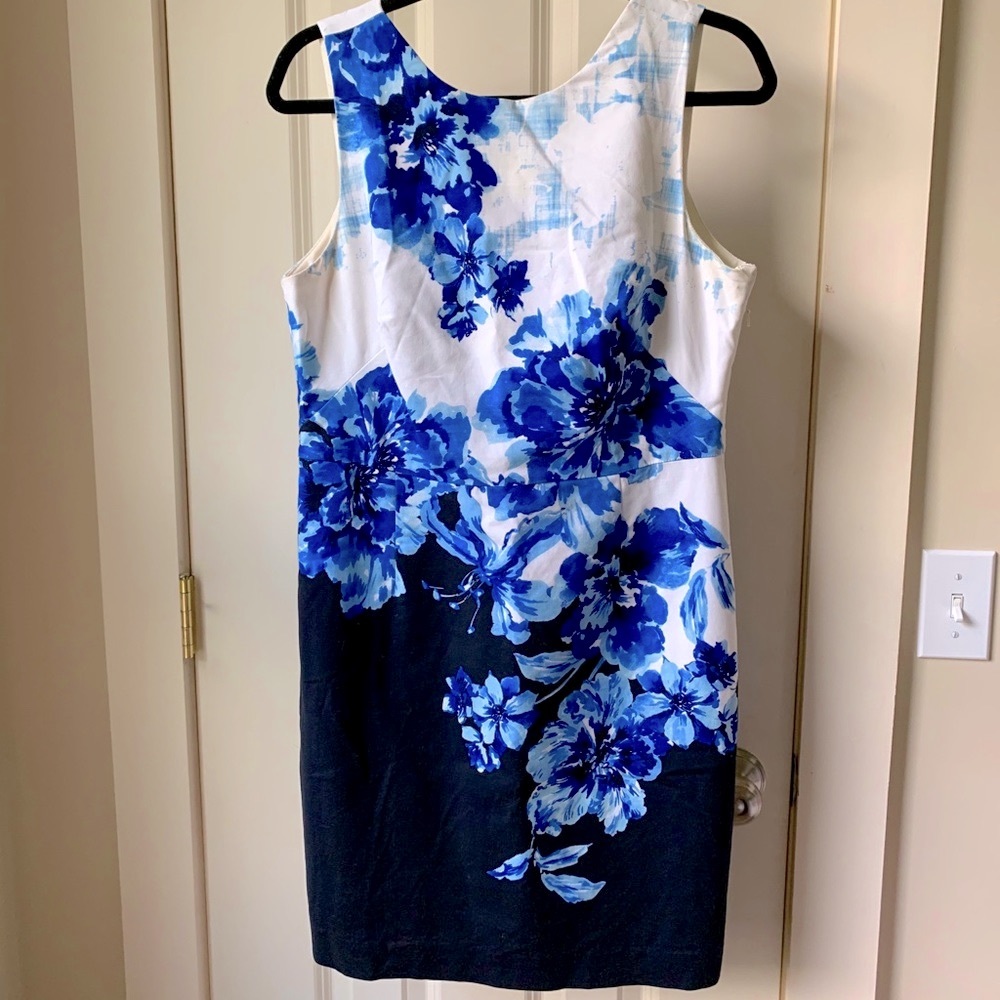 Maeve blue white floral dress 14